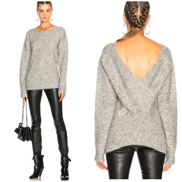 Marissa Webb Eliza Sweater Mohair & Wool Blend Gray Small - Picture 1 of 7